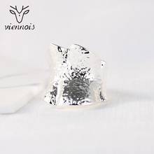 Viennois Geometric Irregular Wide Rings for Women Silver Color Female Finger Ring Dubai Indian African Jewelry Fashion Jewelry 2024 - buy cheap