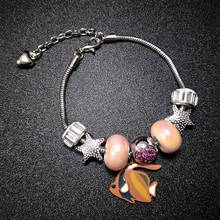 Pink Ceramic Beads Big Fish Charm Bracelet for Women Trend Bracelets & Bangles Fashion Hand Jewelry Female Gift 2021 2024 - buy cheap
