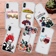 Funda de silicona blanda para teléfono móvil, carcasa de Anime de My Hero Academia para iPhone 11, 12 Pro, XS, MAX, XR, X, 7, 8, 6Plus, SE 2020 2024 - compra barato