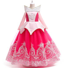 Girl dress 2-10 years old new long-sleeved lace princess dress girl banquet evening dress Christmas cosplay birthday party dress 2024 - buy cheap