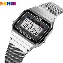 Часы наручные SKMEI мужские электронные со светодиодной подсветкой, брендовые роскошные стильные с секундомером, стильные 2024 - купить недорого