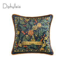 Diphylleia Vintage American Cushion Cover Luxurious Living Room Sofa Bedroom Bolster Pillow Case Artistic Oriental Handicraft 2024 - buy cheap