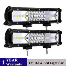 12 polegada combo spot flood led farol para o trator do barco do caminhão do carro suv atv barra clara conduzida 162w offroad 4x4 12v 24v luzes de condução 2024 - compre barato