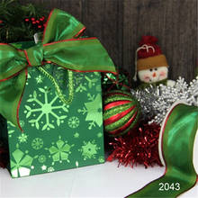 Красная Зеленая лента для упаковки подарков N2043 38 мм, 25 ярдов рулона 2024 - купить недорого