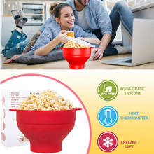 Microwave Silicone Popcorn Collapsible Hot Air Microwavable Popcorn Bowl BPA Free Dishwasher Safe for Home M56 2024 - buy cheap