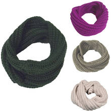 Bufanda de punto de lana para mujer, Poncho cálido para cuello, bufanda de invierno 2024 - compra barato