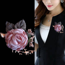 New High-grade Fabric Flower Brooches for Women Suit Sweater Lapel Pins Cardigan Badge Corsage Fashion Jewelry Accessories 2024 - buy cheap