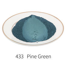 Pó perolado para pigmento de mica, pintura acrílica tipo 433 de verde de pinheiro para artesanato pintura automotiva sabão sombra corante 2024 - compre barato