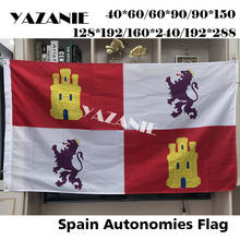 YAZANIE Single or Double Sided Spain Spanish Flag of Castile and Leon 100D Polyester National Flags And Banners For Decoration 2024 - buy cheap