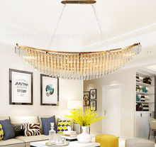 Postmodern light luxury living room art chandelier bedroom lamp personality creative designer villa crescent chandelier 2024 - buy cheap