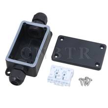 CNBTR Waterproof Black IP65 P02-3 Terminal Outdoor 2 Cable Plastic Junction Box 2024 - buy cheap