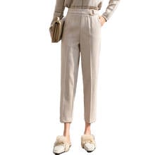 Thicken Women Pencil Pants 2020 Autumn Spring Plus Size OL Style Wool Female Work Suit Pant Loose Female Trousers Capris 880H 2024 - buy cheap