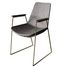 Nordic Luxury Dining Chair Simple Modern Computer Desk Chair Creative Designer Chair Metal Leather Leisure Chair 2024 - buy cheap