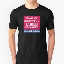 Eu quero minha filha curada não gerenciada-doença de crohn t camisa nova moda verão casual algodão em torno do pescoço t camisa crohns 2024 - compre barato