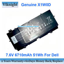 Genuine X1W0D 7.6V 6710mAh Laptop Battery For Dell X1W0D Li-Polymer Rechargeable Batteries Packs 2024 - buy cheap