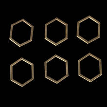 30 * 39mm single hole geometric irregular hollow hexagonal simple style earring accessories diy handmade jewelry material 2024 - buy cheap