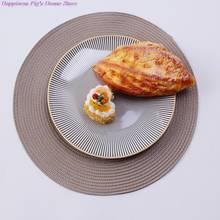 Round Weave Placemat Table Mats Simple Style Dining Napkin Pads Non-Slip Heat Resistant Coaster Cushion Kitchen Party Decoration 2024 - buy cheap