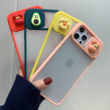 Slide Camera Lens Protection Case for iphone 12 Pro max 12 11 6 7 8 Plus 3D DIY cute Fruit Phone Case for iphone 12 mini 11 pro 2024 - compre barato