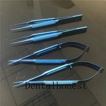 4pcs/set titanium microsurgical instruments microsurgery instruments Kit (invoicing )scissors needle holder forceps 14cm 2024 - buy cheap