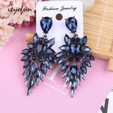 Veyofun Luxury Crystal Dangle Earrings Geometry Drop Earrings For Woman Fashion Jewelry New 2024 - buy cheap