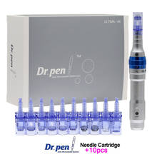 Dr.Pen-Bolígrafo Derma Ultima A6 profesional, microagujas, eléctrico, automático, inalámbrico, Kit de herramientas para el cuidado de la piel con 12 cartuchos 2024 - compra barato