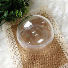 Bolas de plástico transparente para árbol de Navidad, caja de regalo de dulces, decoración de fiesta, decoración de Navidad, juguetes para niños, 10 piezas 2024 - compra barato