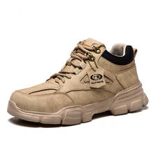 Защитная обувь для мужчин, зимняя, не разбивающаяся, не пирсинг и дезодорирующая, легкая, износостойкая, на мягкой подошве 2024 - купить недорого