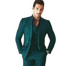 Mans Suits For Wedding Groom Tuxedos Best Man Wear Business Suits Dinner Suits Prom Evening Dresses 3 Pieces(Jacket+Pants+Vest) 2024 - buy cheap
