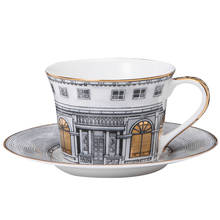Luxury European Coffee Cup Modern Design Textured Porcelain Royal Tea Cup Afternoon Tea Filizanki Do Kawy Home Drinkware QAB50BZ 2024 - buy cheap