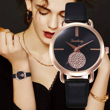 Reloj de cuero con esfera pequeña para mujer, pulsera informal de cuarzo, a la moda, novedad, oferta, 2021 2024 - compra barato