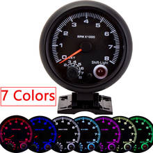 95MM Gauge 0-8000 RPM Tachometer Gauge with Inter Shift Light Chorme 7  Color Racing Meter Tacho  Gauge Black Mounting Bracket 2024 - buy cheap