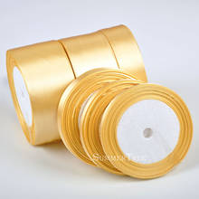 1 Roll Champaign Gold 25yards 6mm - 50mm Satin Ribbon Sash Gift Bow Handmade DIY Craft Wedding Party Supply Banquet Decoration 2024 - buy cheap