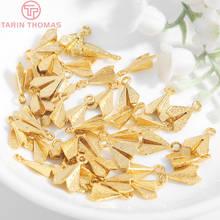 (807)10PCS 7x12MM 24K Gold Color Brass Paper Plane Charms Pendants High Quality Diy Jewelry Findings Accessories 2024 - buy cheap