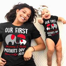 Mother's Day Baby Jumpsuit Elephant Letter Printing Bodysuit Short Sleeve Casual Bodysuits For Boys Girls Summer Newborn Clothes 2024 - buy cheap
