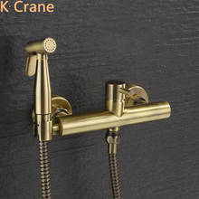 Antique Gold Toilet Bidet Bathroom Wall Mounted Anal Ass Cleaner Hygiene Health Butt Sprayer Retro Copper Hot Cold Mixer Faucet 2024 - buy cheap