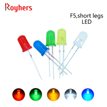 Bombilla LED F5 de 5mm, conjunto de diodo emisor de luz PCB, blanco, rojo, amarillo, azul, verde, naranja y púrpura, DIY, 100 Uds. 2024 - compra barato
