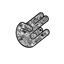 Creative The Shocker Hand B&W Sticker Bomb Car Stickers Vinyl Decals Cover Scratches Waterproof PVC 15cm X 15cm 2024 - buy cheap