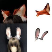 Custom Animal Ears Grey Rabbit Red Fox Ears Hairband Lovers Anime Animal Ears Cosplay 2024 - buy cheap