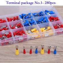 280pcs Assorted Full Insulated Fork U-type Set Terminals Connectors Electrical Crimp Spade Ring insulated terminals 2024 - buy cheap