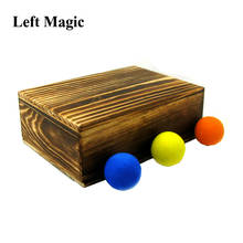 Bolas en caja (Deluxe) para trucos de Magia, 3 bolas que desaparecen en caja vacía, Magia, ilusión, regalo, mentalismo 2024 - compra barato