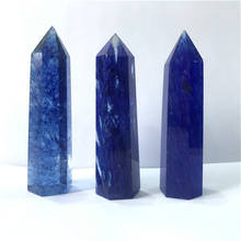 Hot selling crystal healing stone natural blue smelting wand point towers for gifts 2024 - buy cheap
