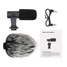 Portable Camera Microphone, Rabbit Hair Video Interview Microphone Directional Recording Shotgun Mic with Shock Mount for iPhone 2024 - buy cheap