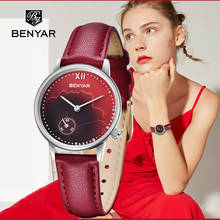 BNEYAR новые женские часы модные кожаные Наручные часы винтажные женские часы Лидирующий бренд Роскошные Водонепроницаемые часы Relogio Feminino 2024 - купить недорого