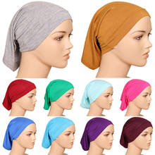 20 Colors Stretchable Hijab Underscarf Cap Shawl Muslim Scarf Inner Headband Polyester Head Cover Tube Bonnet Caps Wholesale 2024 - buy cheap