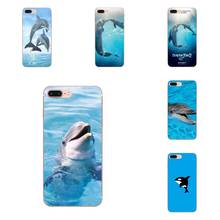 Животные Дельфин для Galaxy Alpha Note 10 Pro A10 A20 A20E A30 A40 A50 A60 A70 A80 A90 M10 M20 M30 M40 чехол-кошелек из искусственной кожи 2024 - купить недорого