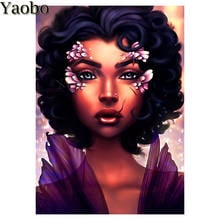 Diamond Embroidery Cross Stitch Diamond Painting Full Square Portrait African Woman Rhinestones Art Sale Handicraft Wall Decor 2024 - buy cheap