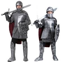 Nova festa de halloween real guerreiro crianças cavaleiro meninos soldado medieval crianças roman cosplay carnaval traje vestido para o 2024 - compre barato