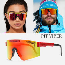 NEW HOT Pit viper NEW BRAND Mirrored Green lens Sunglasses polarized men sport goggle tr90 frame uv400 protection with case 2024 - buy cheap