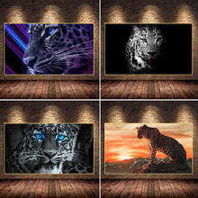 Blue Eyes Leopard Cat Panther Prints Canvas Painting Wall Animal Art Picture for Living Room Wall Poster Home Cuadros Decoration 2024 - buy cheap