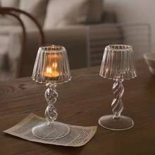 1/2pcs Glass Candle Holders Ins Candle Holders Wedding Table Centerpiece Candle Stands Party Home Decor Candlestick Candelabra 2024 - buy cheap